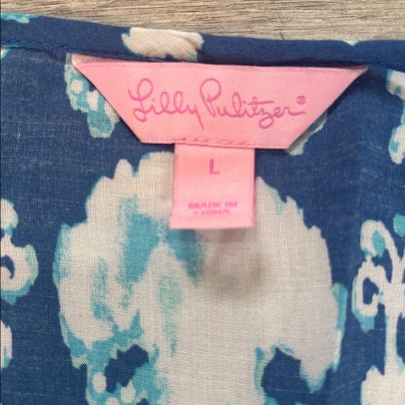 Lilly Pulitzer Shelley Jellyfish Top Sz L - Picture 3 of 7